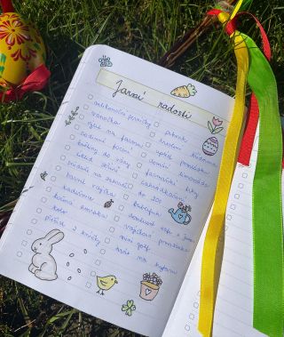 Jak mít v životě více radosti? 🤗 Naplánovat si ji ✏️ #diář #zápisník# plánování#bucketlist#velikonoce#jaro#diarmetes...